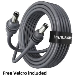 Starlink Mini 3m DC power extension cable with barrel plug connectors